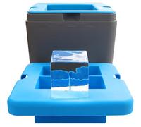 True Cubes Máquina de cubitos de hielo transparente, molde de hielo transparente, 4 cubitos de hielo transparentes grandes para cócteles, bebidas y whisky, molde cuadrado de silicona sin BPA, regalos de whisky para hombres