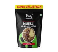 True Elements Muesli Sin Azúcar Añadido 700g - 14g Proteína Limpia, Sin Azúcar, Alimento Dietético para Pérdida de Peso | Cereal de Desayuno con Mijo