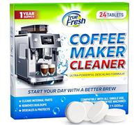 True Fresh Paquete de 24 pastillas descalcificadoras para máquinas de café, limpieza profunda y descalcificación para todas las cafeteras, compatibles con Breville, Philips, Nespresso, Keurig, Ninja,