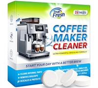 True Fresh Paquete de 24 pastillas descalcificadoras para máquinas de café, limpieza profunda y descalcificación para todas las cafeteras, compatibles con Breville, Philips, Nespresso, Keurig, Ninja,