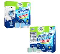 True Fresh Tabletas limpiadoras de lavadora, tabletas de lavadora compatibles con cargador frontal de lavandería, carga superior, HE, limpiador y desodorante de lavavajillas, tabletas para limpiar