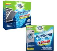 True Fresh Tabletas limpiadoras de lavadora, tabletas de lavadora compatibles con cargador frontal de lavandería, carga superior, HE, limpiador y desodorante de lavavajillas, tabletas para limpiar