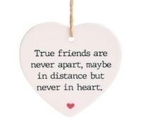 True Friends Are Never Apart Adorno, Recuerdo Colgante Cerámica con Corazón Regalos Amistad para Mujeres Regalos de Aliento para Momentos Difíciles Mejor Amiga Hermanas Mejor Amiga (Estilo C)