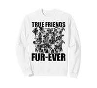 True Friends Fur-Ever Funny Dog Lover Regalo de Amistad para Sudadera