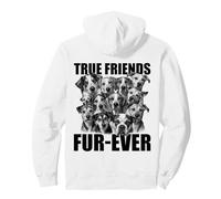 True Friends Fur-Ever Funny Dog Lover Regalo de Amistad para Sudadera con Capucha