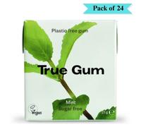 True Gum Vegan Sugar Free Chewing Gum Mint - Pack de 24 (21 g cada uno)