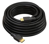 True HQ Cable HDMI de 10M v1.4 Cable Largo de Alta Velocidad con Ethernet ARC 3D | Full HD 1080P PS4 Xbox One Sky HD TV portátil PC Monitor CCTV | Negro y Dorado