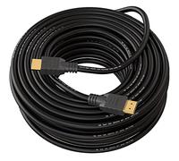 True HQ Cable HDMI de alta velocidad de 20 m con Ethernet ARC 3D | Diseñado en el Reino Unido | Full HD 1080P compatible con PS4 Xbox One Sky HD TV Laptop PC Monitor CCTV | Negro y chapado en oro