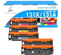 True Image Cartucho de tóner Compatible de Repuesto para Impresora HP 131A 131X Pro 200 Color M251nw M251n MFP M276nw M276n CF210X CF210A CF211A CF212A CF213A (Negro, Cian, Amarillo, Magenta, 5