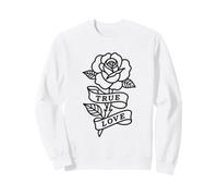 True Love Rose Tattoo Old School Flash Gráfico Sudadera