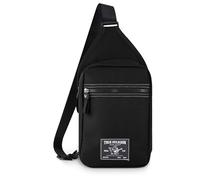 True Religion Bolso cruzado para hombre, bolso bandolera casual para hombre, pequeño de viaje para hombre, Negro, Talla única, Bandolera