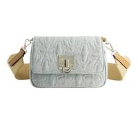 True Religion Bolso cruzado para mujer, bolso de mano de mezclilla acolchado con correa de hombro ajustable extraíble, color azul claro, Azul/claro