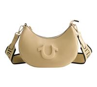 True Religion Bolso de hombro para mujer, diseño de media luna con correa extraíble ajustable y logotipo de herradura, color camel, Camello