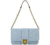 True Religion Bolso de hombro para mujer, mini bolso de mezclilla con correa de cadena, azul claro, Azul/claro