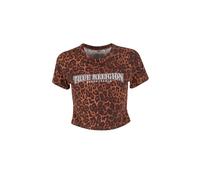 True Religion Camiseta marrón oscuro / gris plateado / naranja L EUR