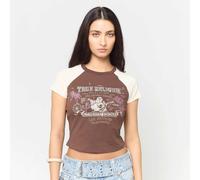 True Religion Contrast Raglan Baby Tee marrón S