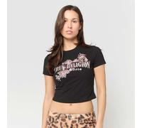 True Religion Crystal Snake Shortsleeve Baby Tee negro S