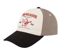 True Religion Gorra para niños con logotipo de Buda, sarga de algodón de 5 paneles, gorra de béisbol ajustable, negro, talla única, Negro -, talla única
