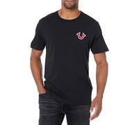 True Religion Hombre Big Buddha Metallic Short Sleeve tee, Black, L