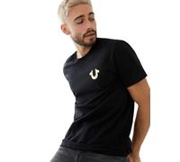 True Religion Hombre Big Buddha Metallic Short Sleeve tee, Black, S
