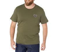 True Religion Hombre Buddha Logo Crew Neck tee, Militant Green, L