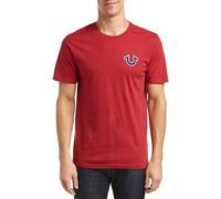 True Religion Hombre Buddha Logo Crew Neck tee, Ruby Red, M