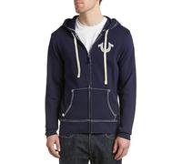 True Religion Hombre Buddha Logo Zip Hoodie Sweatshirt, TRUE NAVY, M