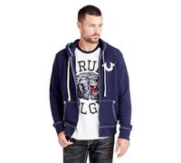True Religion Navy Zip Hoodie-Extra Large