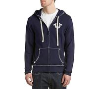 True Religion Hombre Buddha Logo Zip Hoodie Sweatshirt, True Navy, XXL