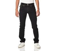 True Religion Hombre Ricky Big T Straight Leg Jean with Back Flap Pockets, 2SB Body Rinse Black, 32