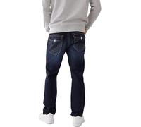 True Religion Hombre Ricky Straight Leg Jeans, Dark Wash Muddy Waters, 34