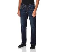 True Religion Hombre Ricky Straight Leg Jeans, Dark Wash Muddy Waters, 36