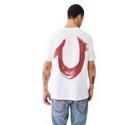 True Religion Men's Relaxed Nu Brush Tee, Optic White, Large