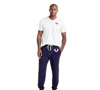 True Religion Pantalón Deportivo clásico con Logotipo para Hombre, Azul Marino, Medium