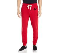 True Religion Pantalón deportivo clásico con logotipo para hombre, Small