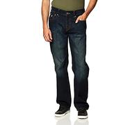 True Religion Ricky Straight Leg Jean with Back Flap Pocket Jeans, Ggjd Last Call, 44W x 32L para Hombre