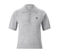 True Religion - Suéter de Manga Corta Estilo Polo - Tops - Mujer - Gris - S -
