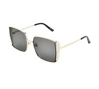 True Religion Vivian's Crystal Edge - Gafas de sol cuadradas doradas para mujer