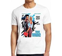 True Romance 90s Poster Action Movie Film Tarantino tee T Tshirts Camisetas y Tops White(X-Large)
