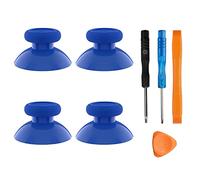 True Rubberized Original Joysticks de repuesto para Xbox / PS4, palillos para Xbox One, controlador Series X/S (4 piezas) (azul)