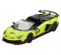 True Scale Miniatures MGT00887-L Mini-GT Lamborghin. Aventador SVJ 63 Roadster Verde Shock 2022 - Escala 1/64 - Coche en Miniatura