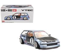 True Scale Miniatures Mini-GT Kaido House KHMG179 - Hond. Civic (EF) Roulette V1 1987 - Escala 1/64 - Coche en Miniatura