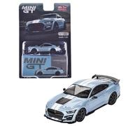 True Scale Miniatures Modelo de coche compatible con Ford Mustang Shelby GT500 Heritage Edition Azul 1/64 Diecast Model Car MGT00758