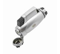 True Utility TU407 TURBOJET LIGHTER - MECHERO POTENTE Y A PRUEBA DE VIENTO, Plateado (chrome), Estandar