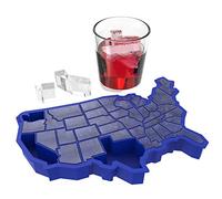 True Zoo 3330 8 Inch Silicone U Ice of a Ice Cube Tray, 2.54 x 12.7 x 20.32 cm, Color Azul