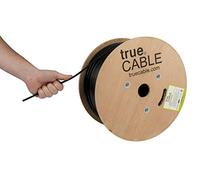 trueCABLE Cat5e Outdoor, 1000 pies, resistente al agua con clasificación CMX, 24AWG cobre sólido desnudo, 350MHz, ETL, UTP sin blindaje, cable Ethernet a granel