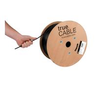 trueCABLE Cat5e Outdoor, 1000 pies, resistente al agua con clasificación CMX, 24AWG cobre sólido desnudo, 350MHz, ETL, UTP sin blindaje, cable Ethernet a granel