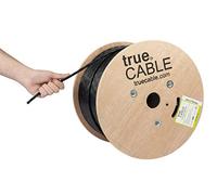 trueCABLE Cat6A Riser (CMR), 304,8 m, negro, 23AWG 4 pares de cobre sólido desnudo, 750MHz, ETL, par trenzado sin blindaje (UTP), cable Ethernet a granel