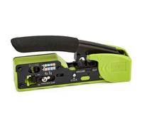 TrueCABLE - Herramienta de crimpado RJ45 todo en uno V3, funciona con conectores Ethernet RJ45 Cat5e, Cat6, Cat6A, enchufes modulares estándar blindados y sin blindaje, herramienta de crimpado