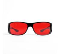 TrueDark by Dave Asprey | Lentes rojos Twilights bloquean el 99% de la luz azul, verde y violeta para uso nocturno, Fitovers, 1 Count (Pack of 1)